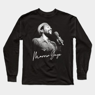 Marvin Gaye / Vintage Style Fan Artwork Long Sleeve T-Shirt